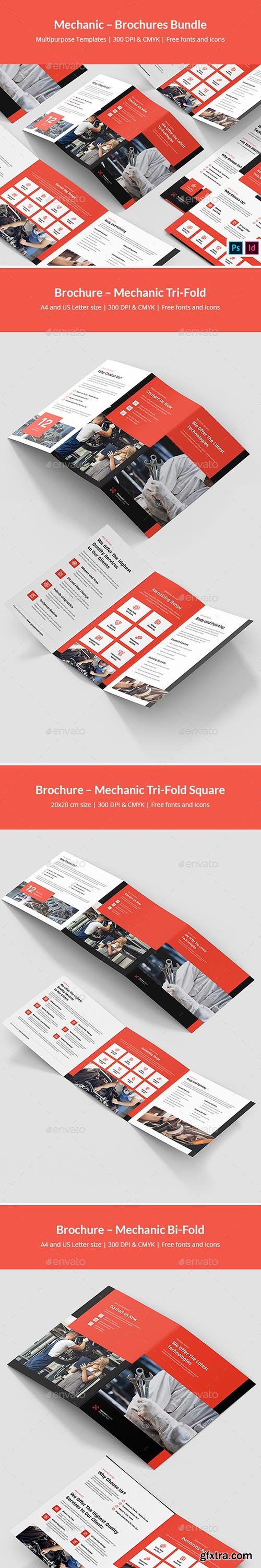 GraphicRiver - Mechanic – Brochures Bundle Print Templates 5 in 1 29327053