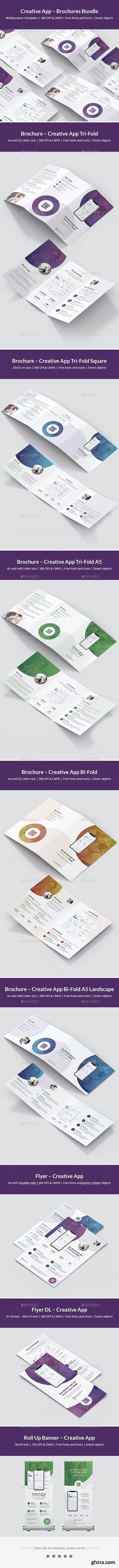 GraphicRiver - Creative App – Brochures Bundle Print Templates 8 in 1 25283853