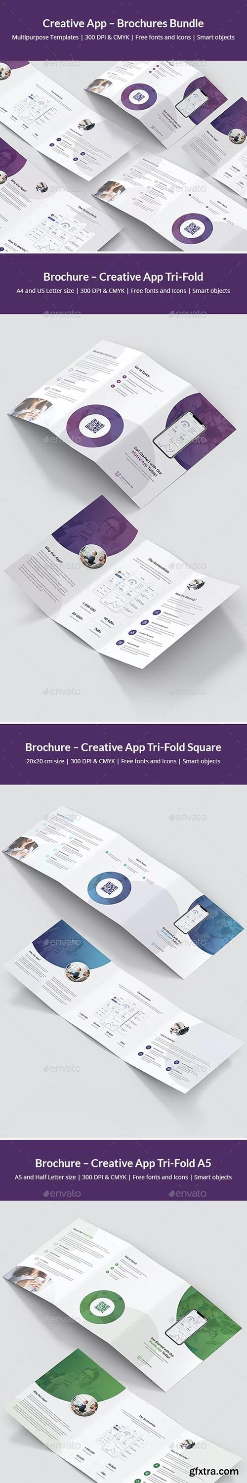 GraphicRiver - Creative App – Brochures Bundle Print Templates 8 in 1 25283853