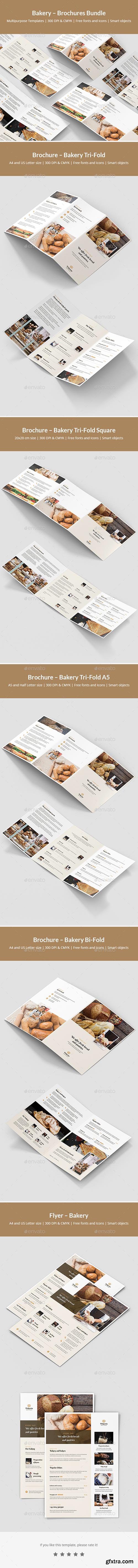 GraphicRiver - Bakery – Brochures Bundle Print Templates 5 in 1 24555983