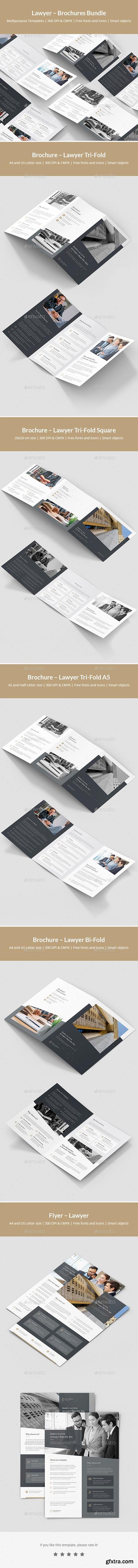 GraphicRiver - Lawyer – Brochures Bundle Print Templates 5 in 1 24245507