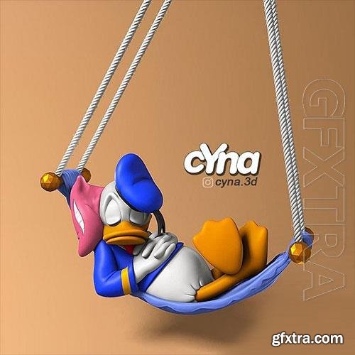 3D Print Models Sleeping Donald Duck