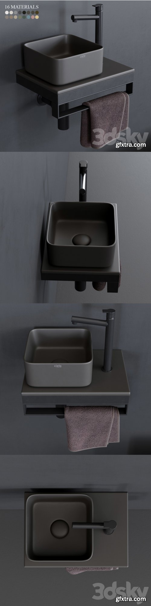 Ceramica Cielo Shui Comfort art. Milaq Square Washbasin