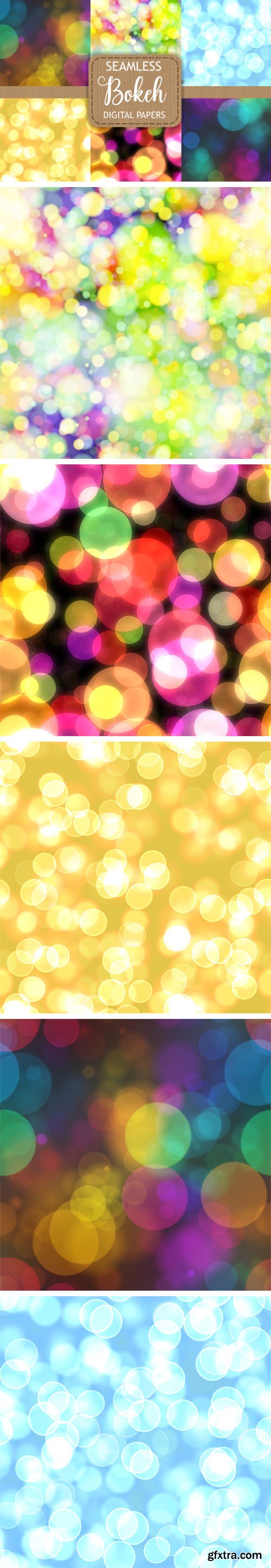 6 Seamless Bokeh Lights Patterns