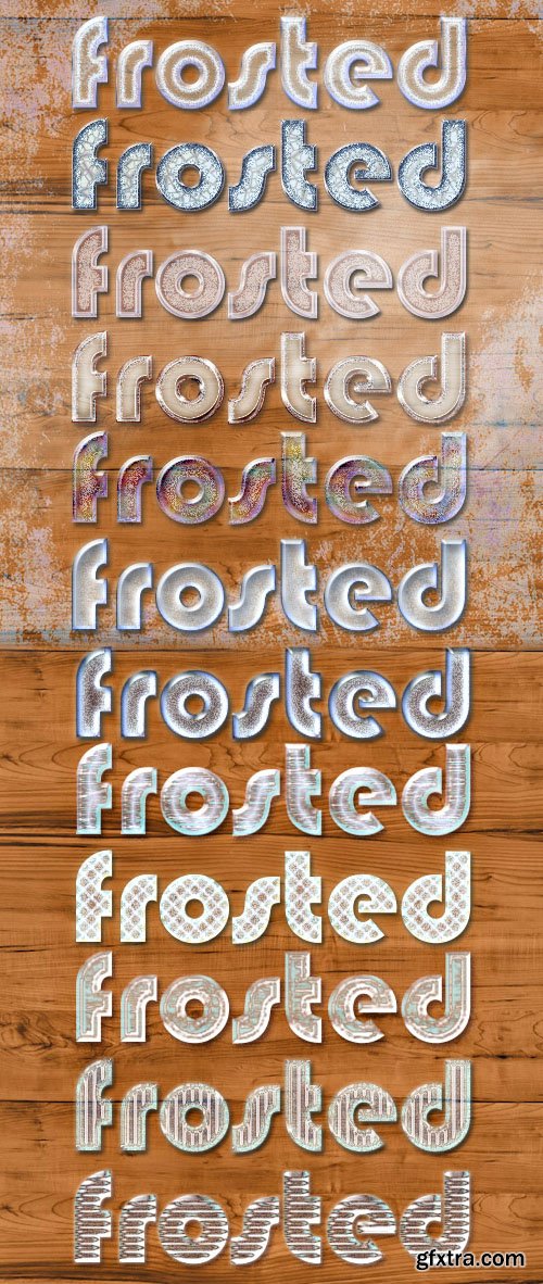 12 Frosted Styles Collection for Photoshop