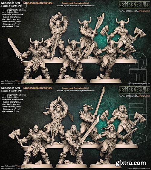 3D Print Models Modular Dragonpeak Barbarians