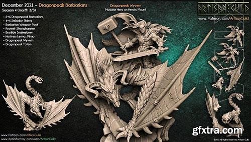 3D Print Models Dragonpeak Barbarians Wyvern