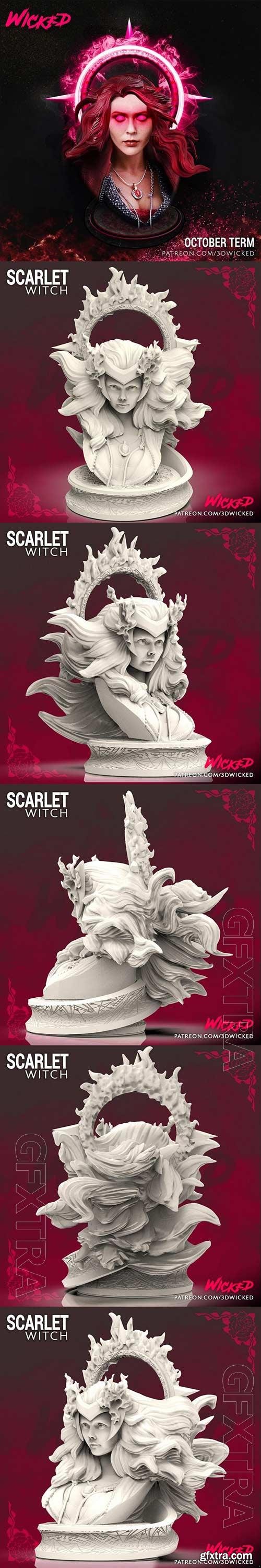 3D Print Models Wicked Scarlet Witch Bust