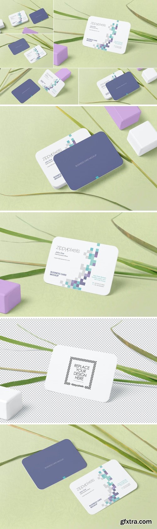 A8 Size Visiting Card Mockups