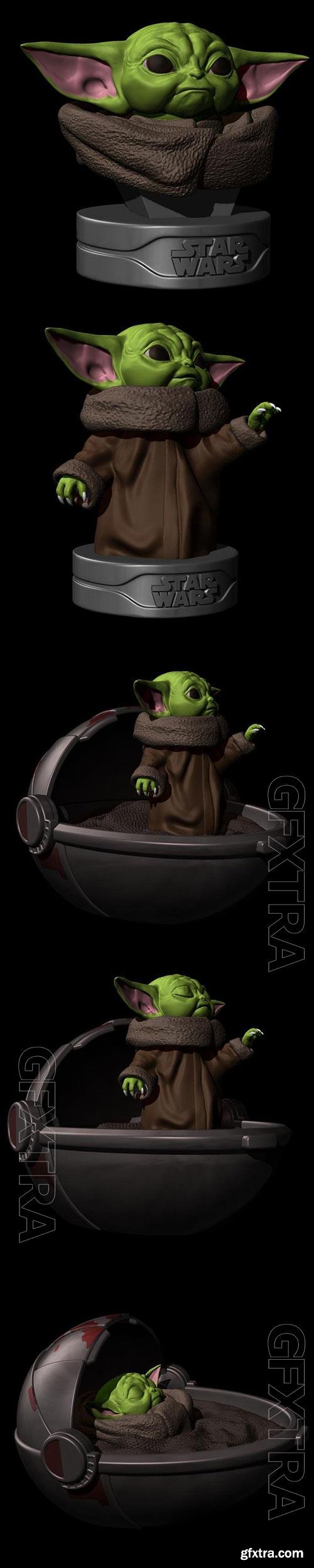 3D Print Models Baby Yoda Pack