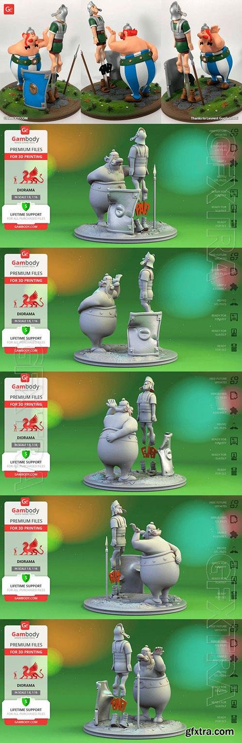 3D Print Models Obelix vs Roman Legionary