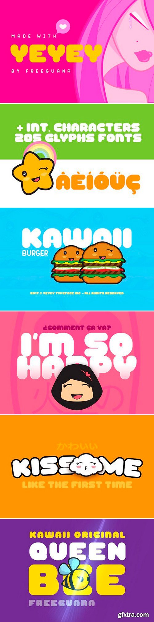 Yeyey Kawaii Typeface