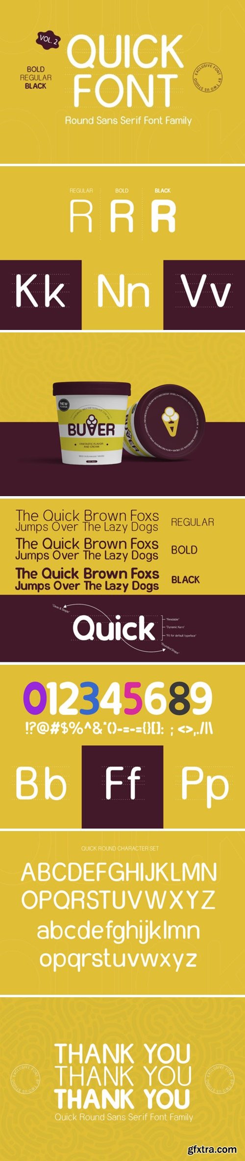 Quick Round Font