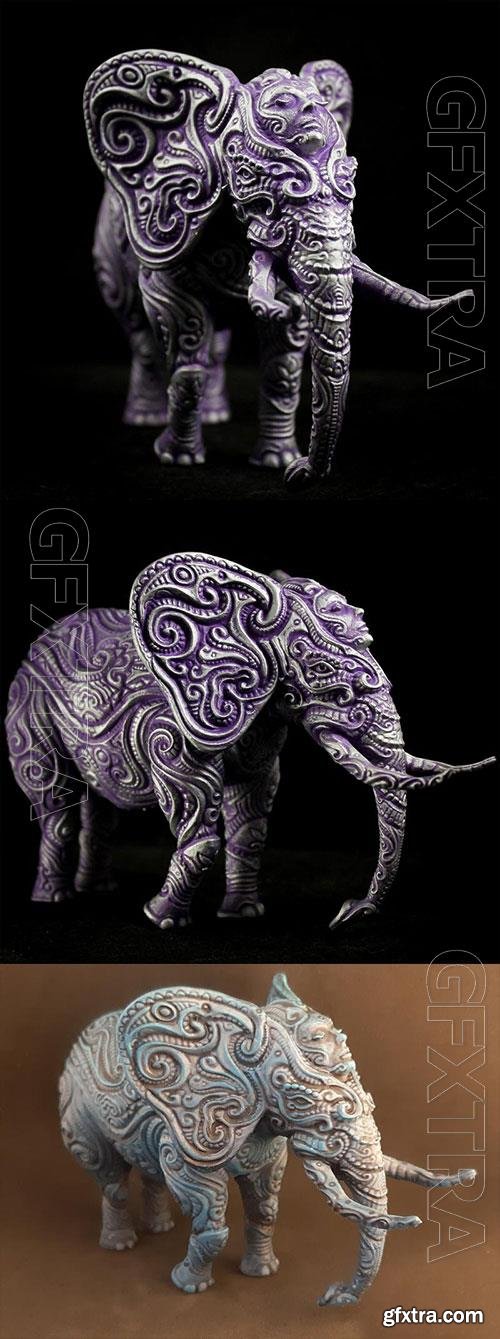 3D Print Models Ornate Elephant