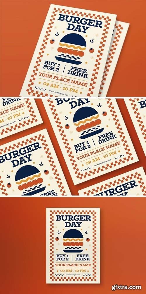 Classic Hamburger Day Flyer BFVPMXF