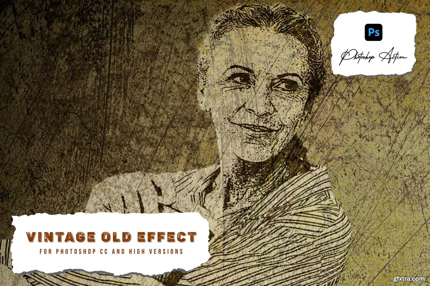 Vintage Old Effect Photoshop Action » GFxtra