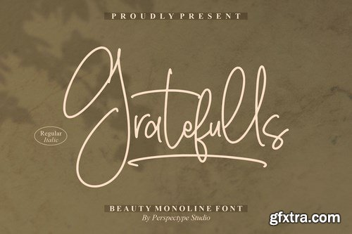 Gratefulls Monoline Font