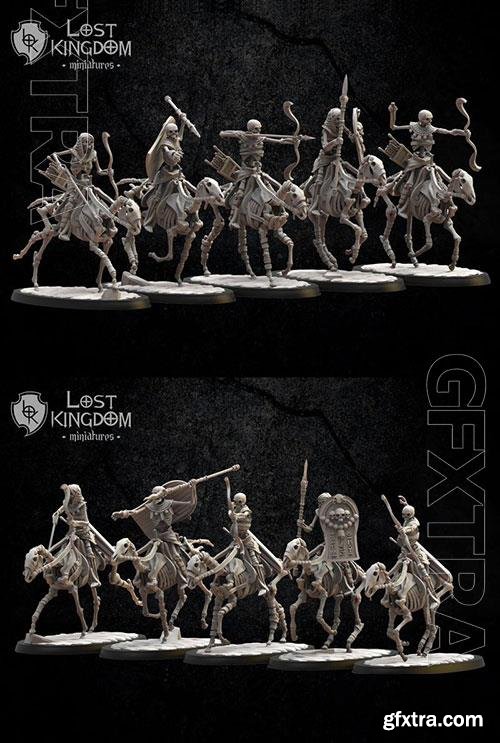 3D Print Models Lost Kingdom Miniatures - Horsemen Skelet