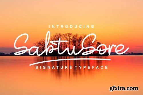 SabtuSore Signature Typeface