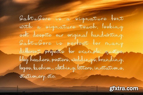 SabtuSore Signature Typeface