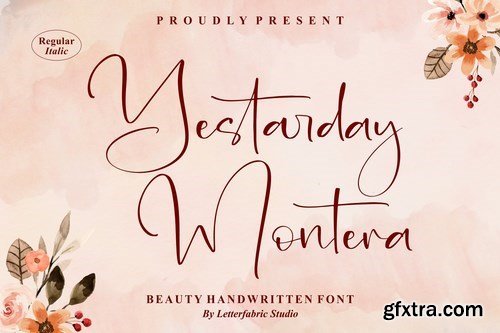 Yesterday Montera Handwritten Font