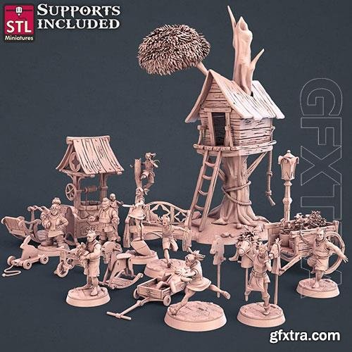 3D Print Models Towns folks vol1