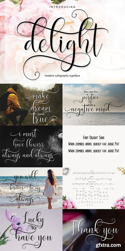 Delight Script Font Duo