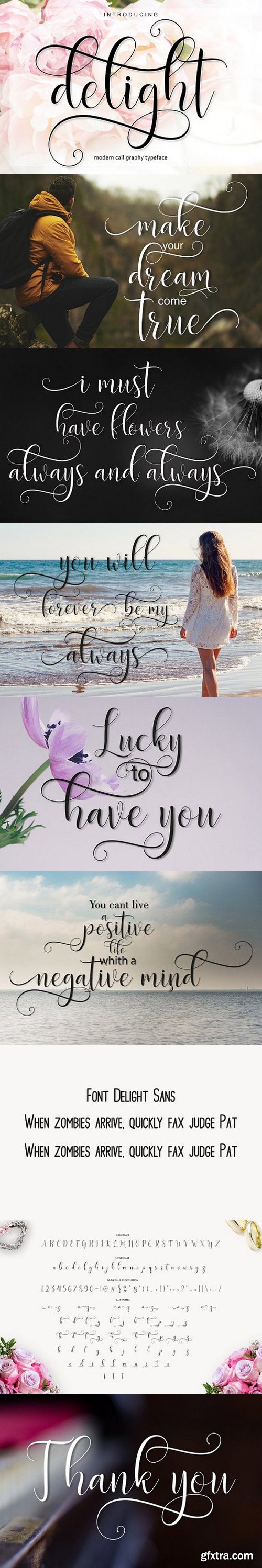 Delight Script Font Duo