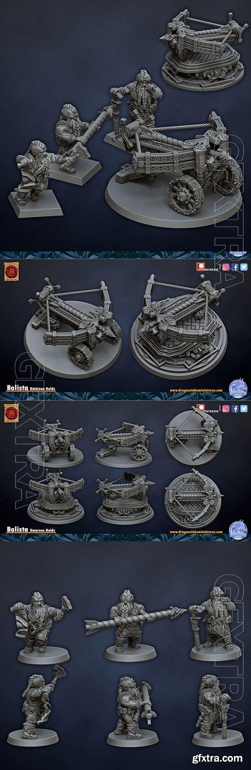 3D Print Models Dragon’s Lake Miniaturas - Ballista Dwarven Holds