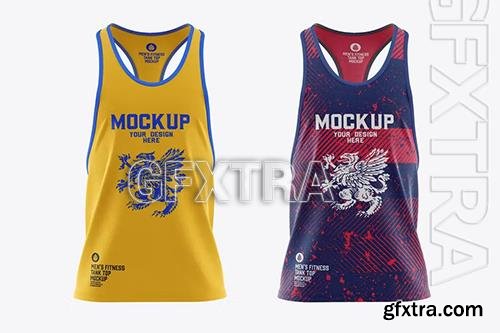 Men's Fitness Tank Top Mockup 3ER7DFV