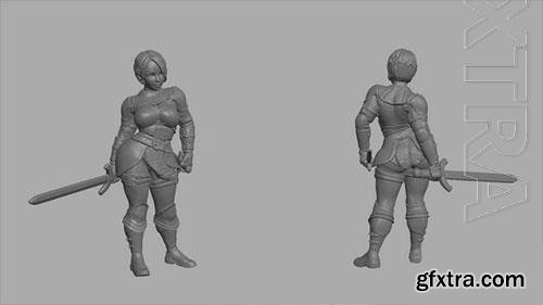 3D Print Models Female adventurer - Rogue
