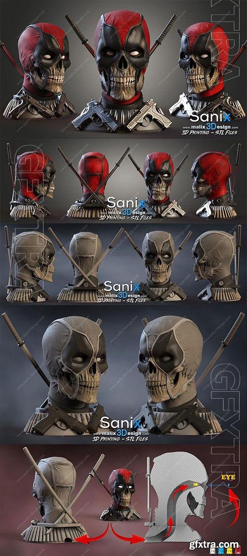 3D Print Models Deadpool Bust - Halloween Version