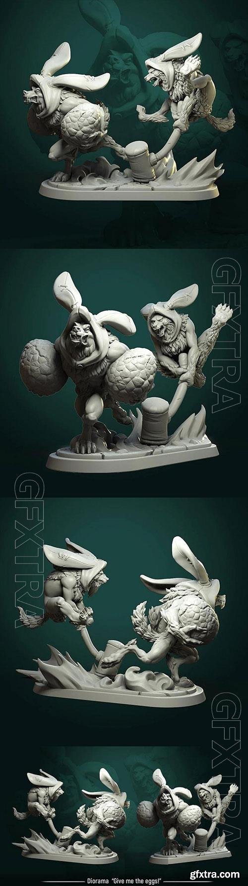 3D Print Models Diorama - Give me the egg!