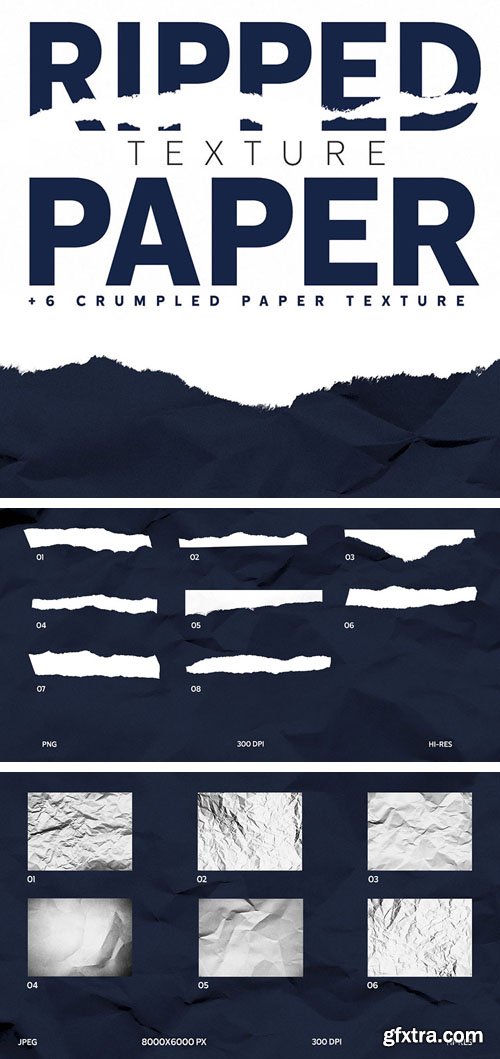 10+ Ripped & Crumpled Paper Textures