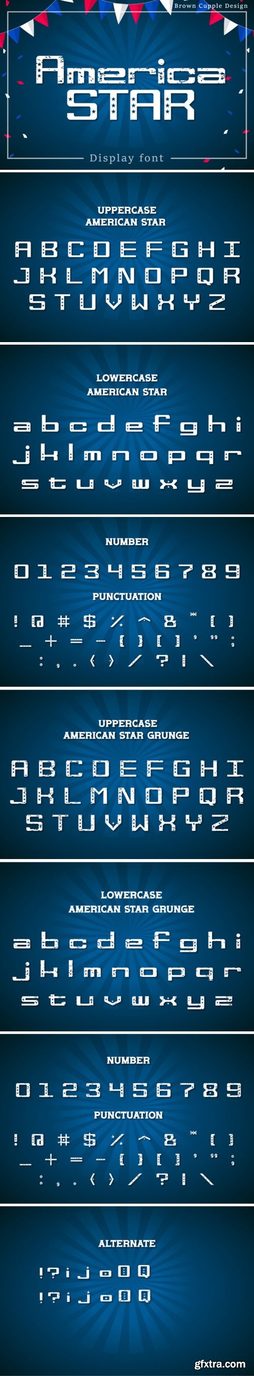 America Star Font