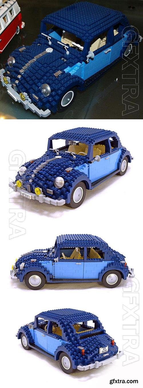 Print Model Volkswagen Beetle Lego in 3D