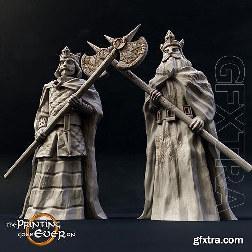 3D Print Model King Guard Statues