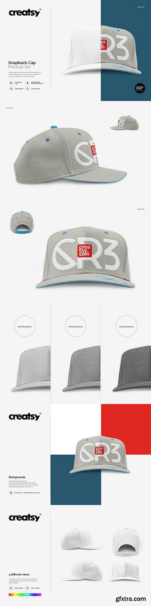 Snapback Cap Mockup Set