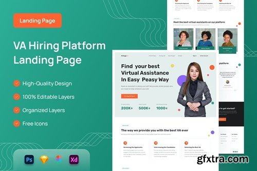 VA Hiring Platform Landing Page - UI Design