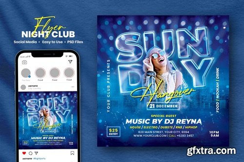 Reyna - Night Party Flyer