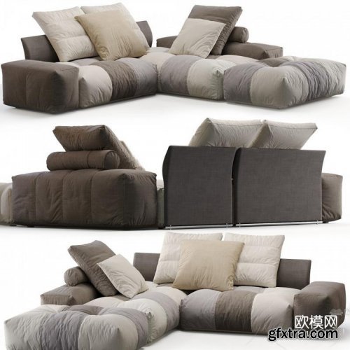 Modern fabric sofa combination