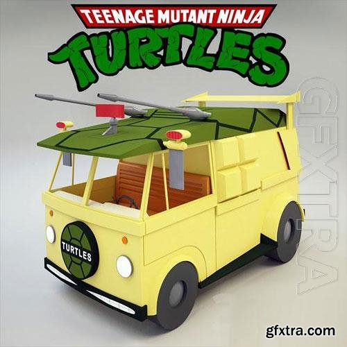 Toy Ninja Turtles Car 3D Print Model 