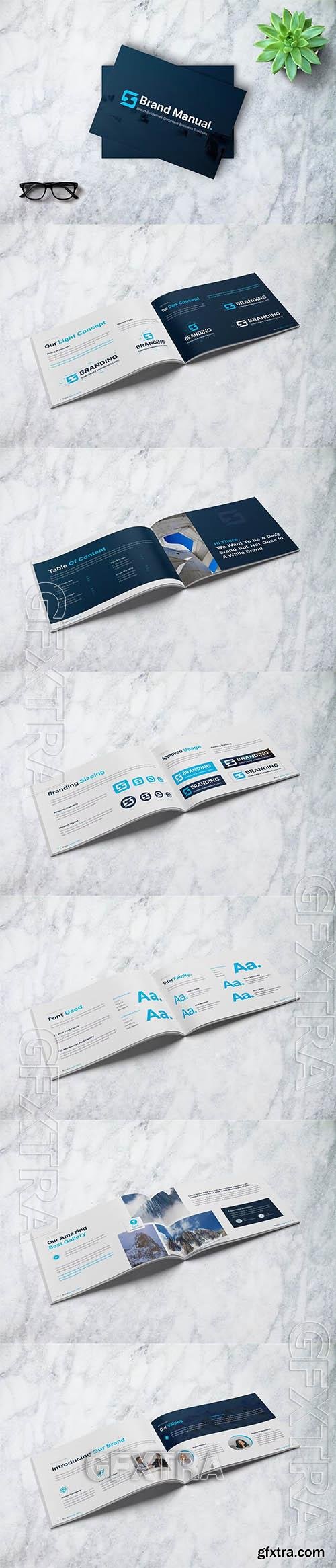 Brand Manual Landscape Brochure Template H8PRHRN