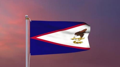 Videohive - American Samoa Flag 4k - 37828625 - 37828625