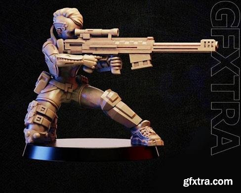  3D Print Model Cyberpunk sniper