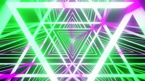 Videohive - Triangle Tunnel Neon Background Vj Loop HD - 37834606 - 37834606