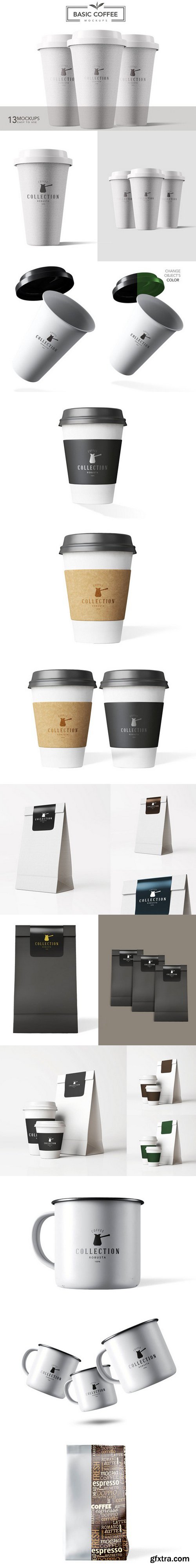 13 Basic Coffee Mockups