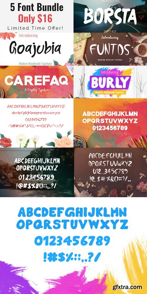 5 Modern Font Bundle