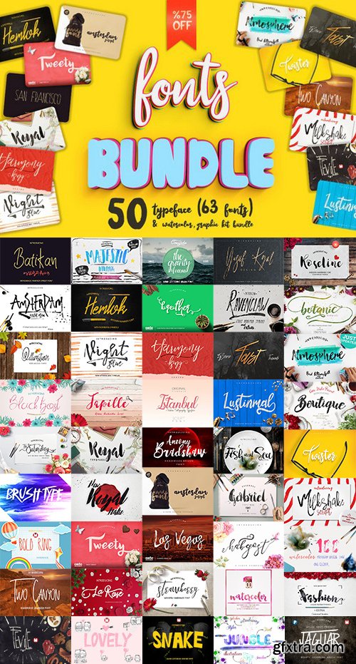 50 Big Font Bundle