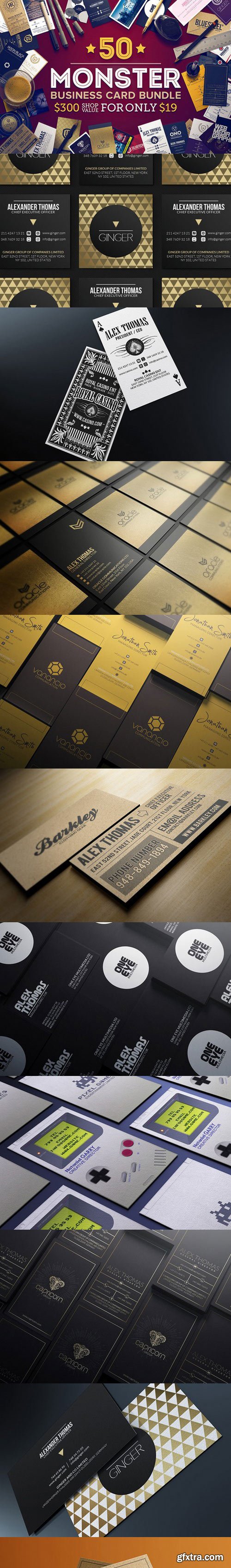 50 Monster Business Card Bundle